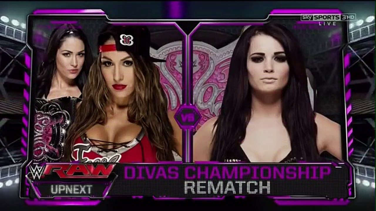 WWE RAW 03.02.15 Diva's Championship Match  Paige vs. Nikki Bella (720p)
