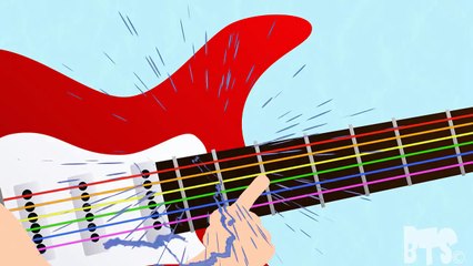 Colours for Kids to Learn with Electric Guitar Music Learning Colors Nursery Videos