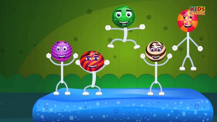 Five Little Lollipops Jumping On The Bed | Nursery Rhymes For Kids