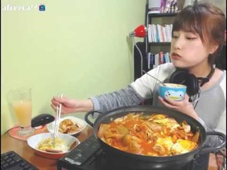 터민 고추장찌개 먹방
