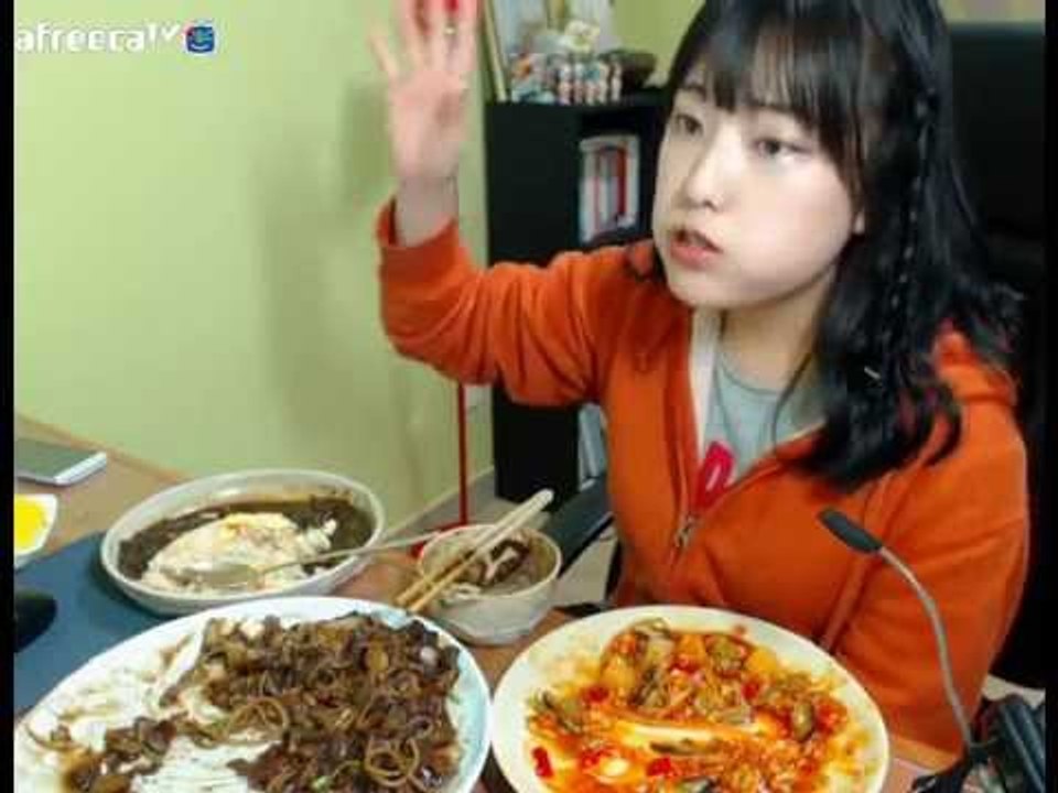 터민 깐쇼새우+쟁반짜장+볶음밥 먹방 (feat.동생 목소리)