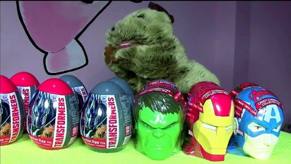 Transformers Avengers Surprise Eggs/Heads + Surprise Egg Game Kids Toys