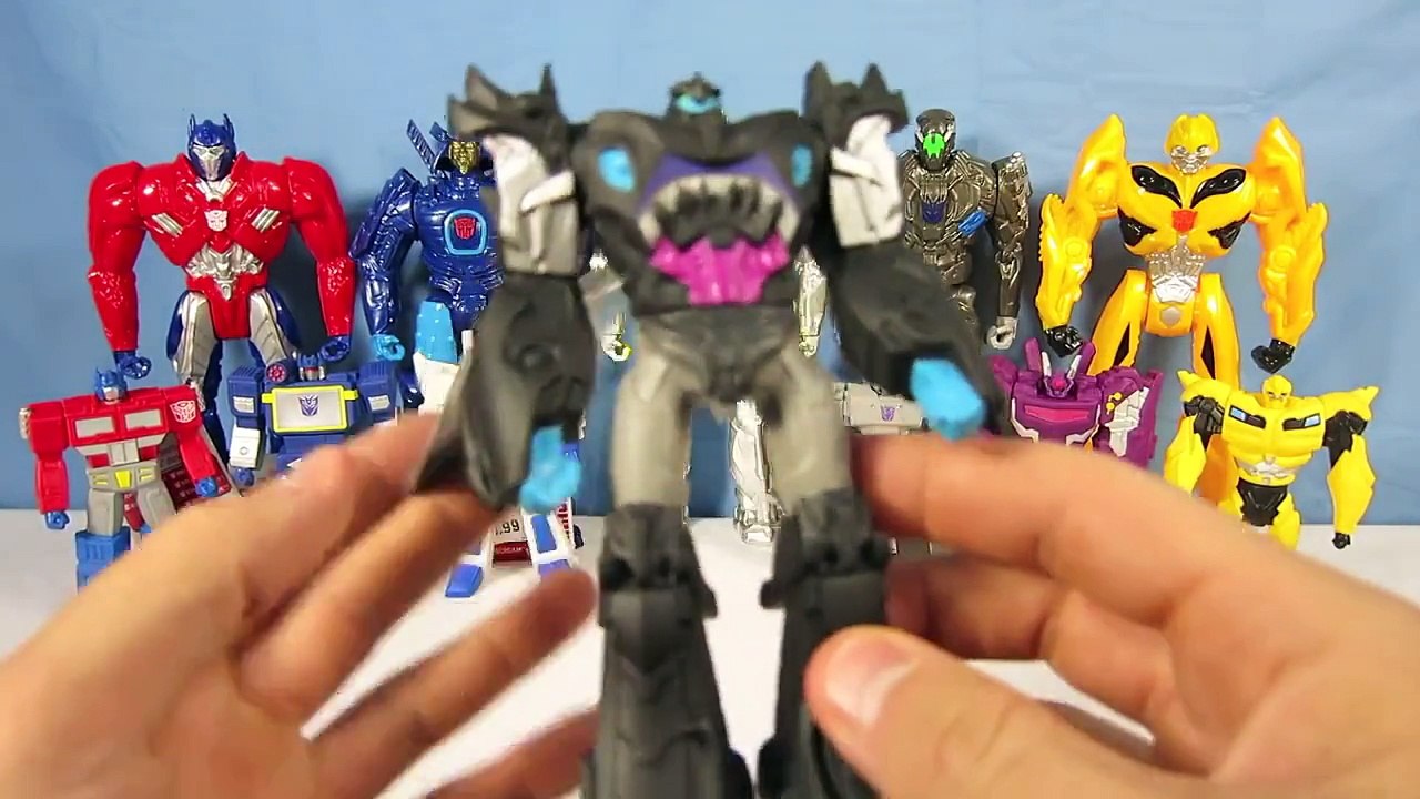 LITTLE TRANSFORMERS AGE OF EXTINCTION PRIME BEAST HUNTERS BATTLE MEGATRON DECEPTICONS WIN