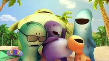 Glumpers, video divertido verano Un día en la playa, dibujos animacion infantil
