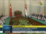 China y Egipto firman convenios de cooperación económica