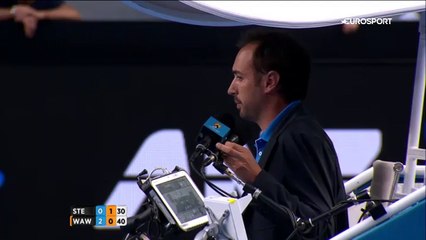 Stan Wawrinka s'énerve parce qu'il ne peut pas parler en français avec l'arbitre