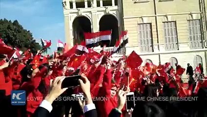 Egypt holds grand welcome ceremony for Chinese president  2016