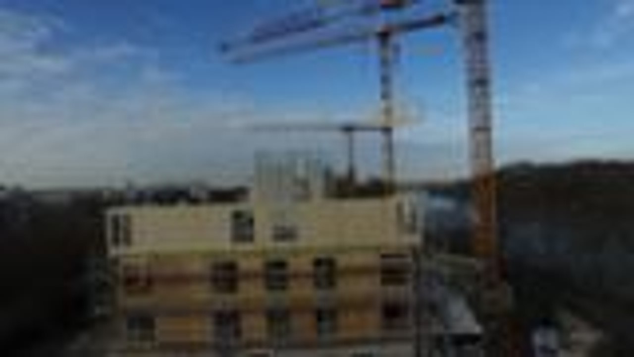 Survol en drône du chantier bois Quai de Le Borde