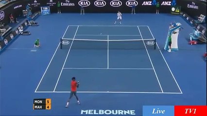 Gael Monfils vs Nicolas Mahut Australian Open 2016 Highlights