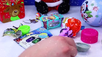 SURPRISE TOYS Christmas Santa Mailbox & Surprise Ornaments + Fashems, DIsney Frozen & Insi