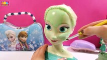 Frozen Elsa Transformation into Inside Out Disgust Makeover Disney Toys (FULL HD)