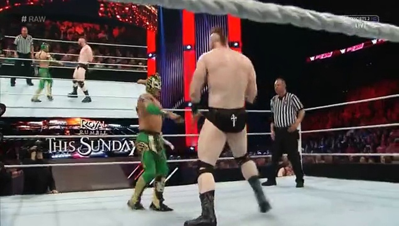 Raw Amazing scenes by kalisto wwe 18 january 2016