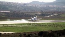 Athens airport crosswind landings. Big Planes