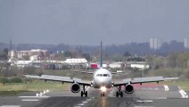 Birmingham Airport BHX Crosswind Landings and Takeoffs 12/04/2015 Big Planes