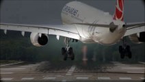 Extreme Crosswind Landing - Turkish Airlines Airbus A33Drift ( HD )  Video Arts