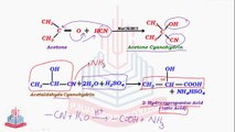 Reactions of Carbonyl Compounds  ( Addition of Hydrogen Cyanide , Addition of Grignard Reagents & Addition of Sodium Bisulphite)