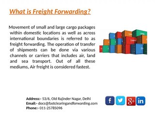 International cargo shipping companies India - FCFA