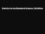 [PDF Download] Statistics for the Behavioral Sciences 9th Edition [Download] Full Ebook