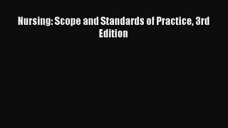 [PDF Download] Nursing: Scope and Standards of Practice 3rd Edition [Download] Online