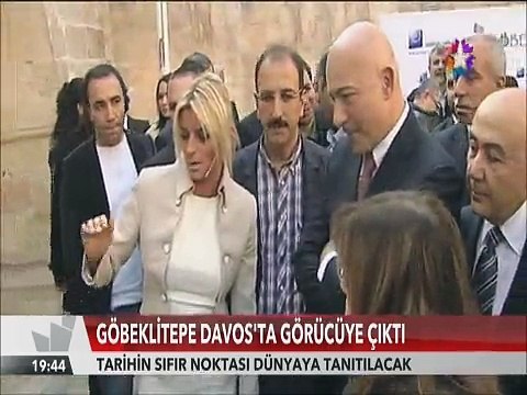 Göbeklitepe Davos'ta görücüye çıktı Tarihin sıfır noktası için Resepsiyon düzenlendi