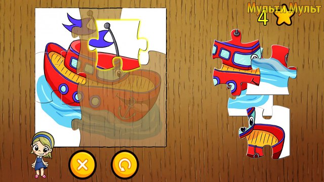 Cars Puzzle for Toddlers - Police Car, The Bus, Fire Trucks - Kids Transport Puzzle