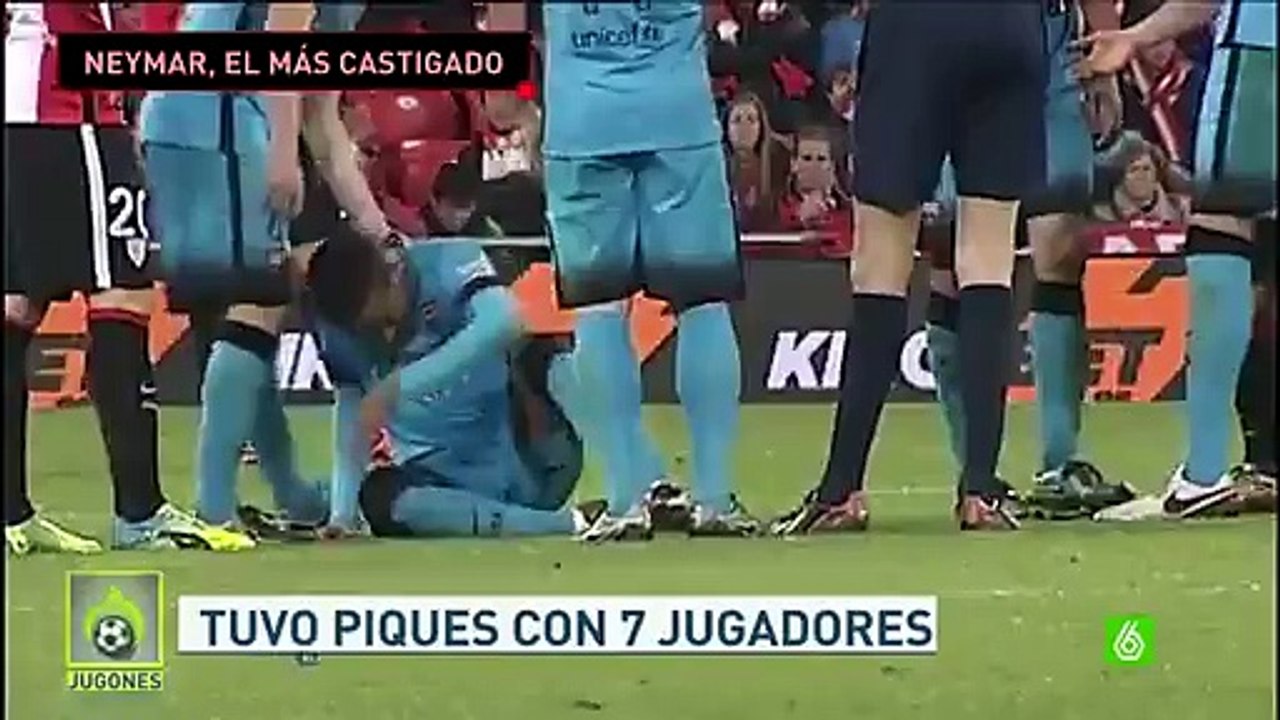 Neymar sufrió la intensidad de los jugadores del Athletic Club en San Mamés