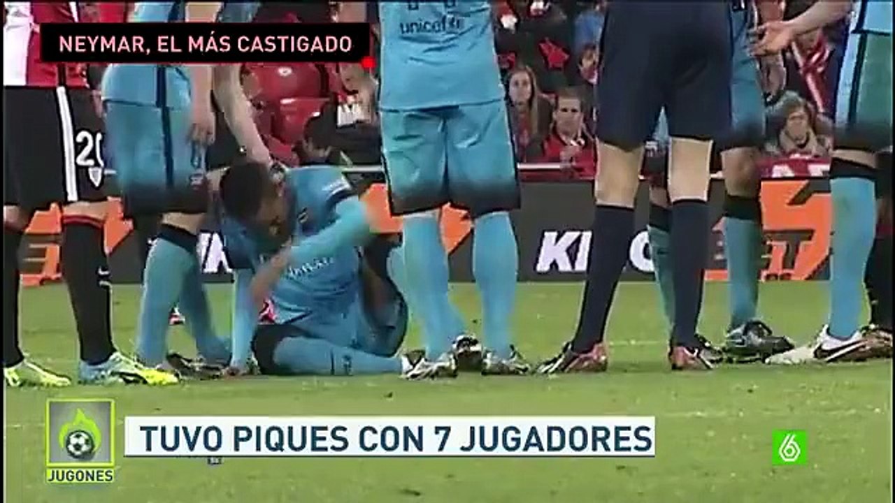 Neymar sufrió la intensidad de los jugadores del Athletic Club en San Mamés