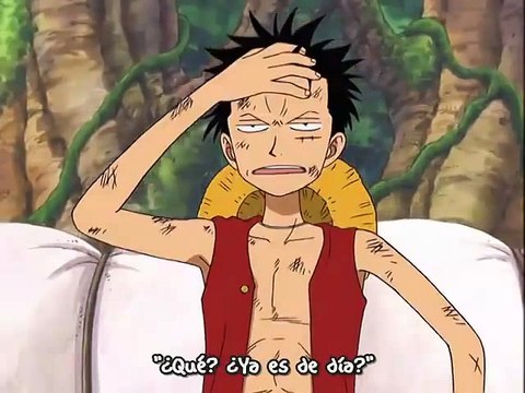 Luffy imitando a Chopper,Zoro,Sanji y Usopp