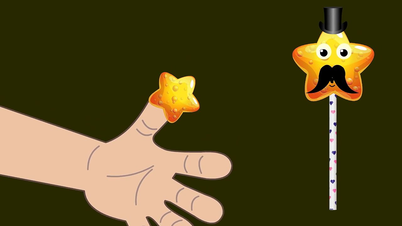 Lollipop Finger Family Nursery Rhyme - Star Candy Daddy Finger Song