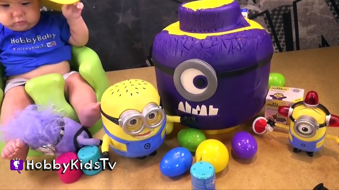 MINION SURPRISE Word Despicable Me Mega Blocks Frozen EGG + Toys by HobbyKidsTV