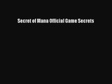 [PDF Download] Secret of Mana Official Game Secrets [PDF] Full Ebook