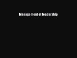 [PDF Download] Management et leadership [PDF] Online
