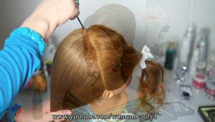 Romantic hairstyle for long hair with french braids.