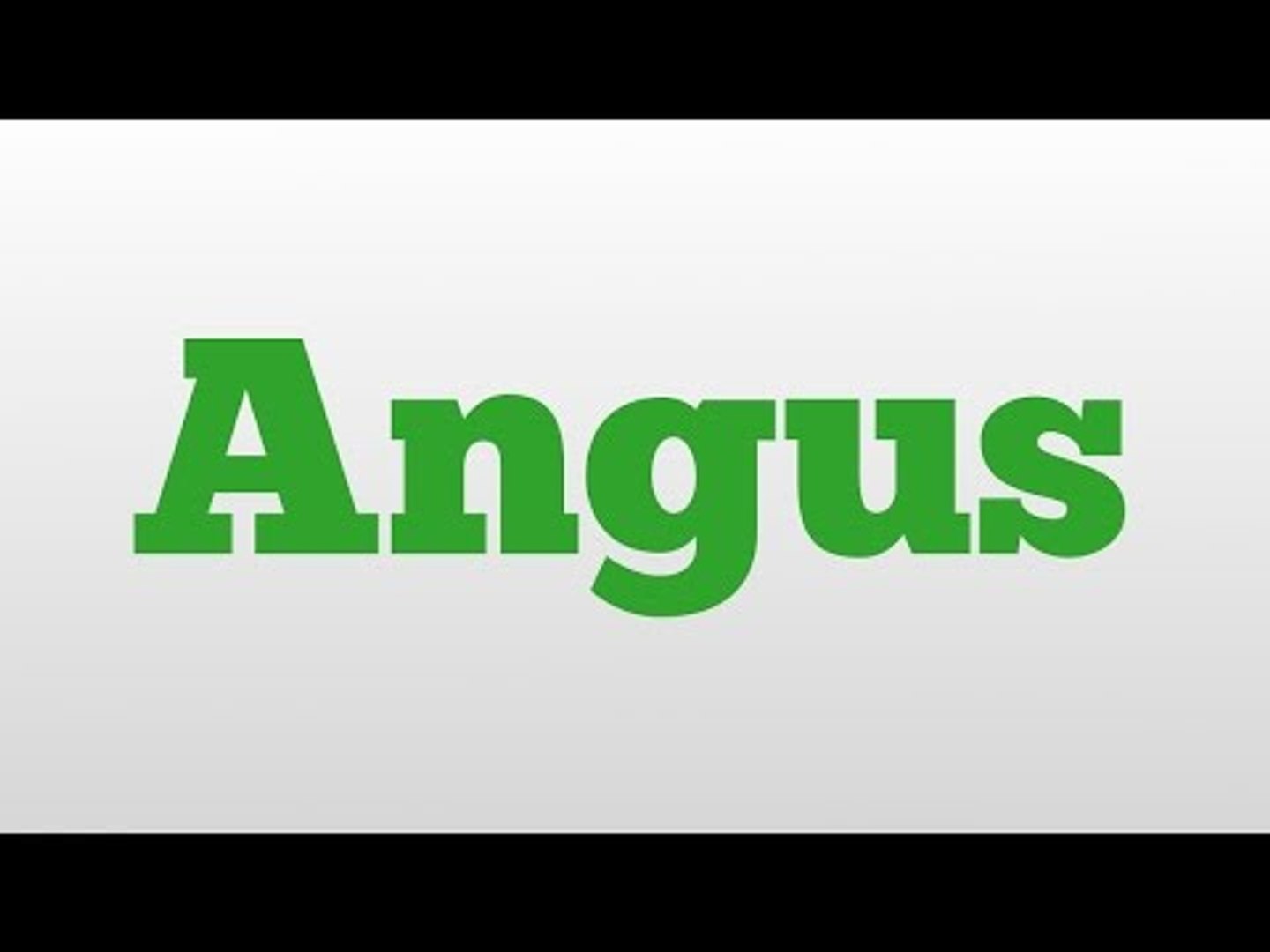 ⁣Angus meaning and pronunciation