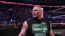 Roman Reigns Spears Brock Lesnar Twice, Reigns Beats Lesnar The Highlight Reel Raw, January 18, 2016