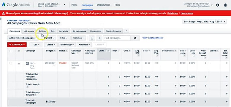 Using Google Adwords and Pay Per Click
