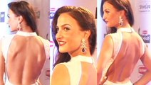 Elli Avram looks HOT in White Outfit At Red Carpet Of Britannia Annual Filmfare Awards 2016
