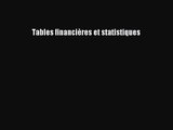 [PDF Télécharger] Tables financières et statistiques [Télécharger] Complet Ebook