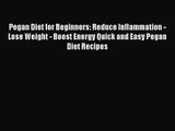 [PDF Download] Pegan Diet for Beginners: Reduce Inflammation - Lose Weight - Boost Energy Quick