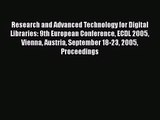 [PDF Download] Research and Advanced Technology for Digital Libraries: 9th European Conference