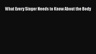 [PDF Download] What Every Singer Needs to Know About the Body [Download] Full Ebook