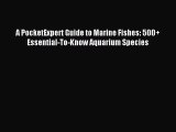 [PDF Download] A PocketExpert Guide to Marine Fishes: 500  Essential-To-Know Aquarium Species