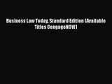 [PDF Download] Business Law Today Standard Edition (Available Titles CengageNOW) [Download]