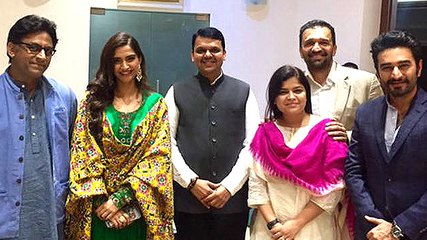 Sonam Kapoor Meets Maharashtra CM Devendra Fadnavis