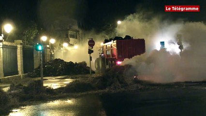 Agriculteurs. L'action éclair vire à l'affrontement à Quimper