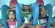 Two Girls Freak Out On Slingshot Ride