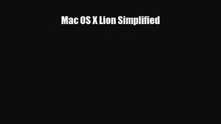 [PDF Download] Mac OS X Lion Simplified [Download] Full Ebook