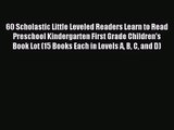 [PDF Download] 60 Scholastic Little Leveled Readers Learn to Read Preschool Kindergarten First