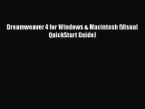 [PDF Download] Dreamweaver 4 for Windows & Macintosh (Visual QuickStart Guide) [Download] Full