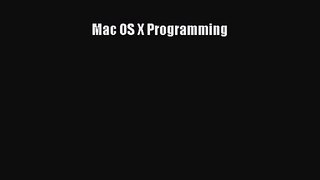 [PDF Download] Mac OS X Programming [PDF] Online